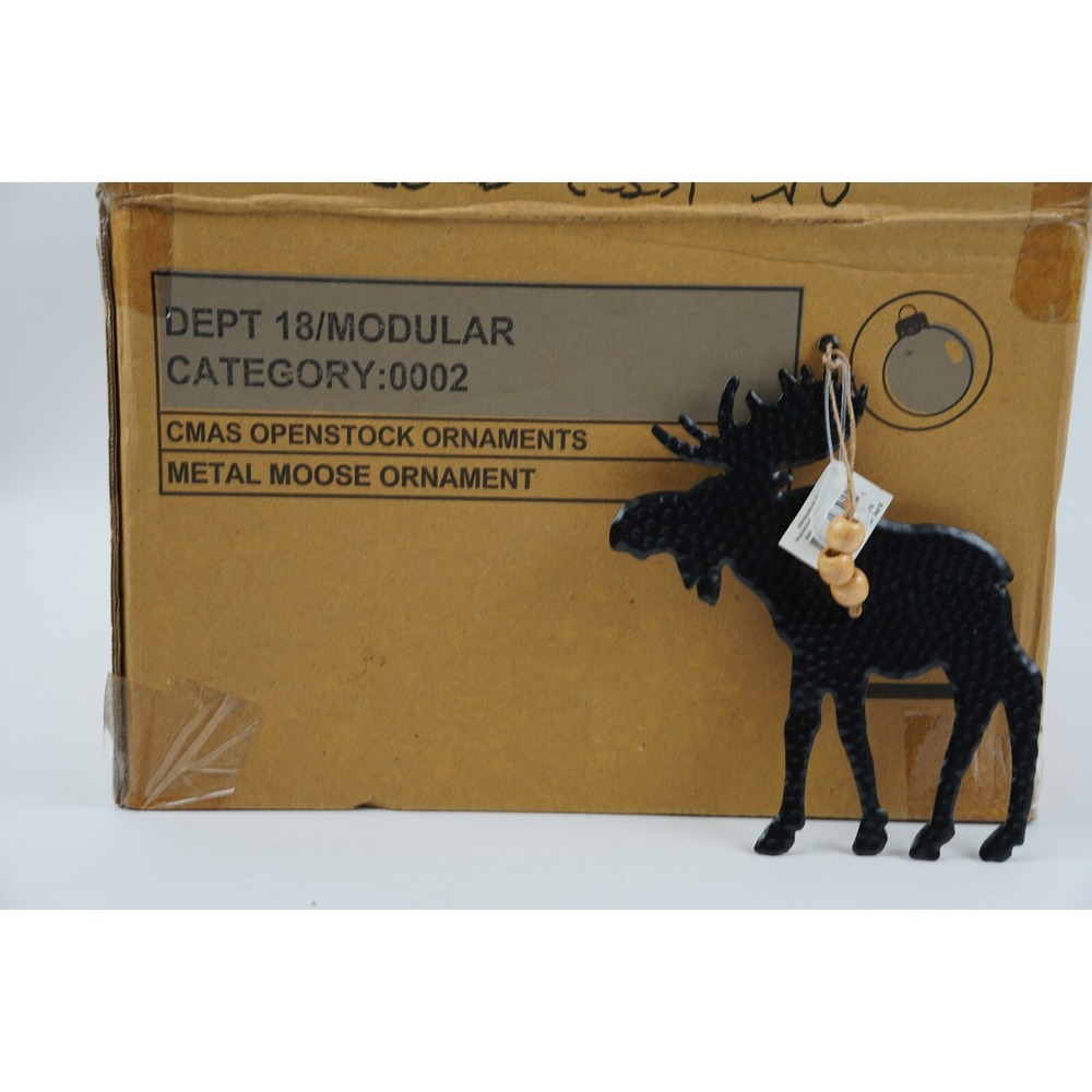 (Case of 80) Metal Moose Christmas Ornament Lodge Woodland 7" Rustic Brown, New